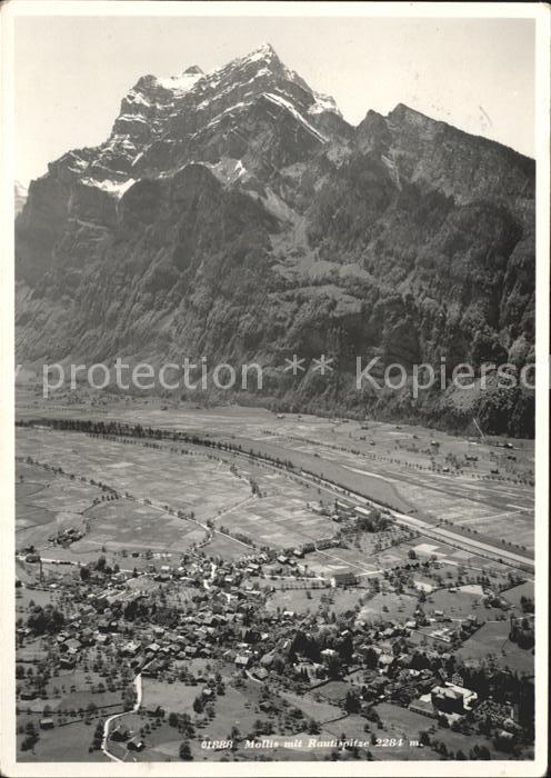 11631808 Mollis Fliegeraufnahme mit Rautispitze Glarner Alpen