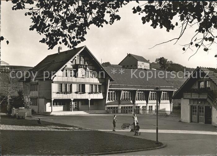 11639124 Trogen AR Kinderheim Pestalozzi Fliegeraufnahme Dorfplatz