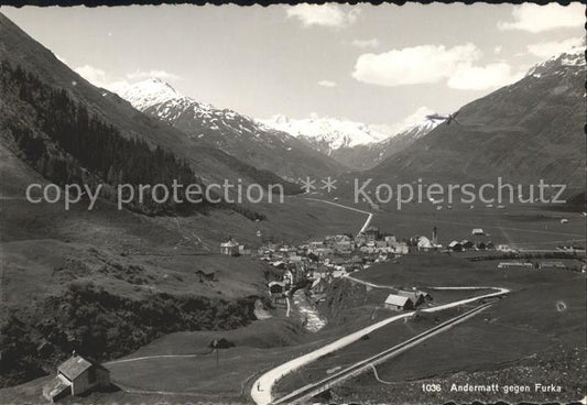 11639179 Andermatt gegen Furka Fliegeraufnahme