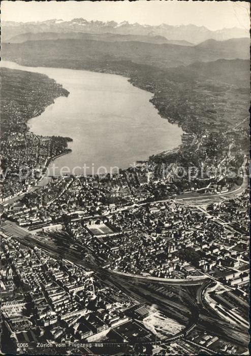 11635118 Zuerich Fliegeraufnahme Zuerichsee Alpenpanorama