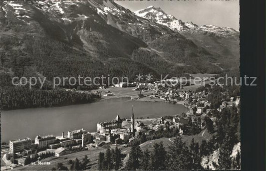 11635193 St Moritz GR Panorama mit Moritzersee