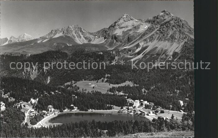 11635201 Arosa GR Blick auf den Obersee Furkahoerner Medergenfluh