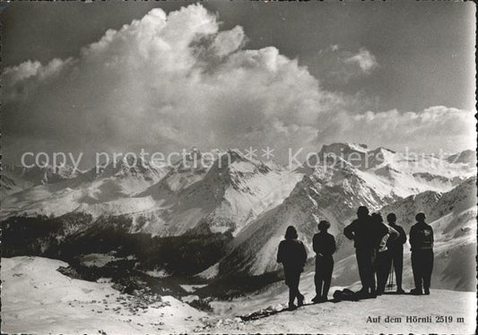 11635208 Arosa GR Alpenpanorama Blick vom Hoernli Bergwandern