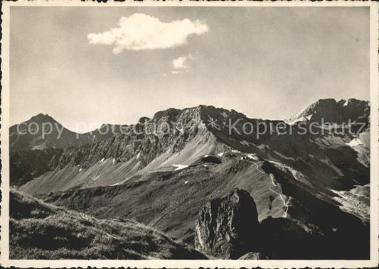 11635250 Arosa GR Blick von Plattenhoerner zum Hoernli