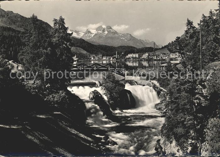 11635282 St Moritz GR Bad mit Innfall Wasserfall