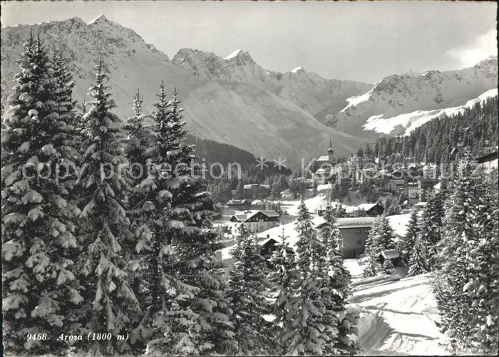 11635314 Arosa GR Gesamtansicht mit Alpenpanorama Wintersportplatz