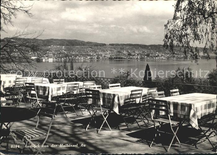 11635341 Au ZH Ausblick vom Gasthaus Halbinsel Au Zuerichsee