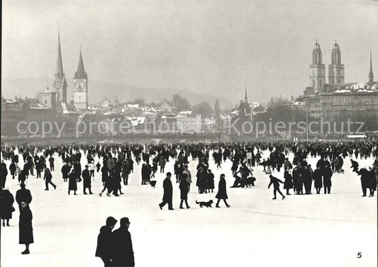 11635632 Zuerich Seegfroerni Neujahrskarte