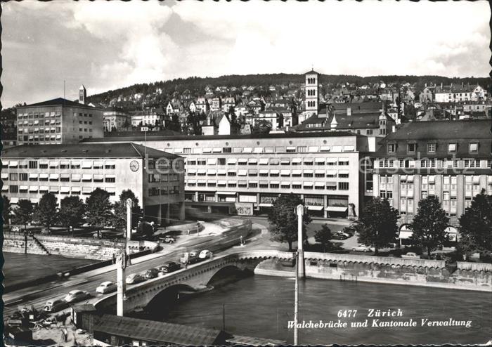 11635639 Zuerich Walchebruecke und Kantonale Verwaltung