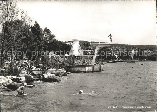 11635651 Zuerich Strandbad Tiefenbrunnen Springturm