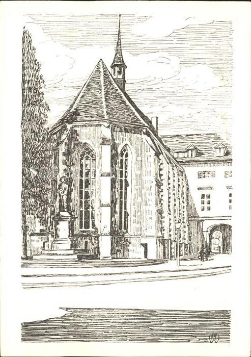 11635661 Zuerich Wasserkirche Kuenstlerkarte