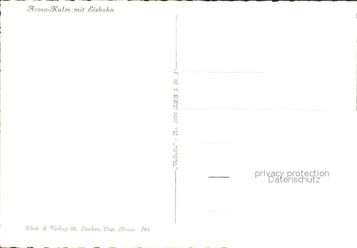 11637650 Arosa GR Kulm mit Eisbahn