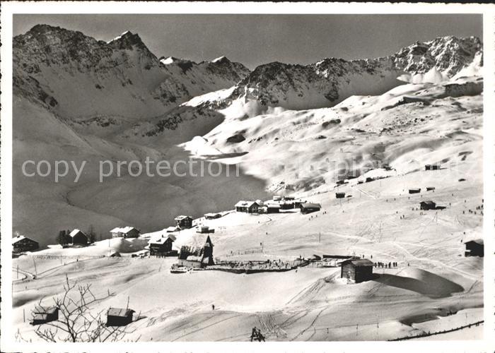 11637855 Arosa GR Bergkirchli mit Rothorn Skigebiet