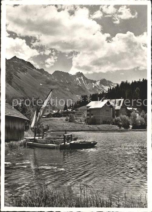 11637859 Arosa GR Am Obersee mit Schafruecken Erz und Rothorn