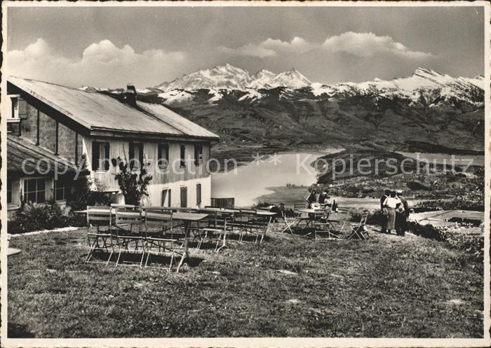 11643048 Zuerichsee Blick vom Etzel-Kulm Saentis Speer