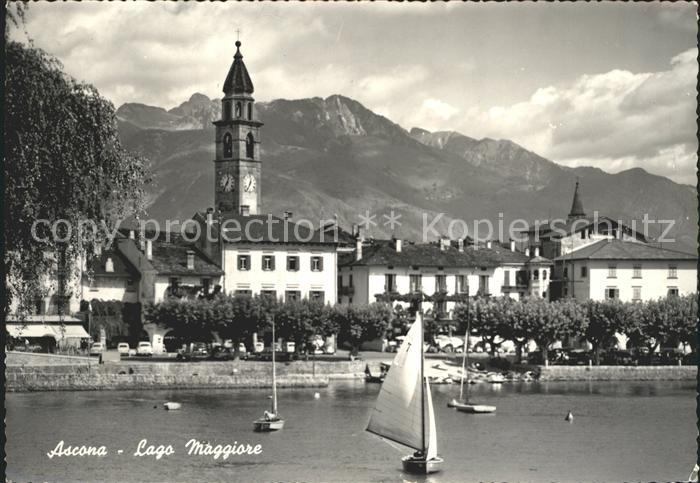 11642302 Ascona TI Hafenpartie Segelboote