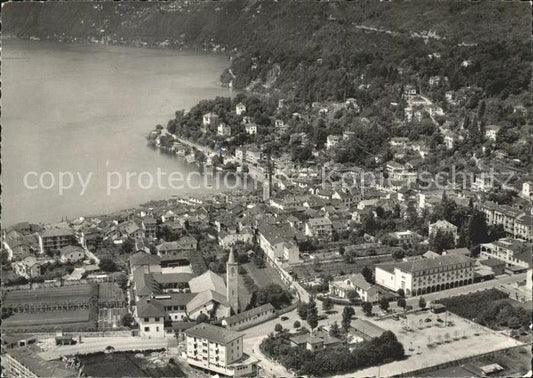 11642365 Ascona TI Ortsansicht mit Lago Maggiore