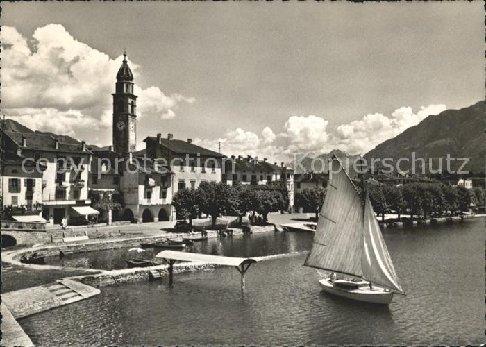 11642543 Ascona TI Partie am Lago Maggiore Segelschiff