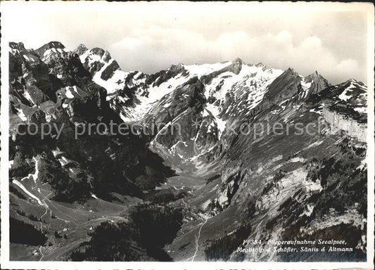 11638266 Seealpsee Fliegeraufnahme Meglisalp Schaefler Saentis Altmann Appenzell