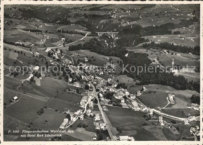 11638465 Waldstatt AR mit Hotel Bad Saentisblick Fliegeraufnahme