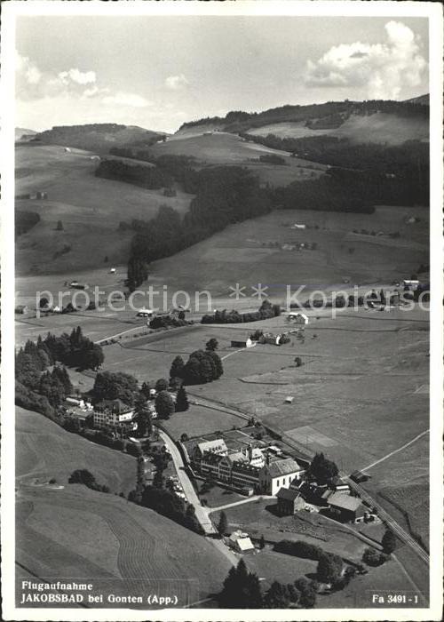 11638535 Gonten Kurhaus Jakobsbad und Frauenkloster Fliegeraufnahme