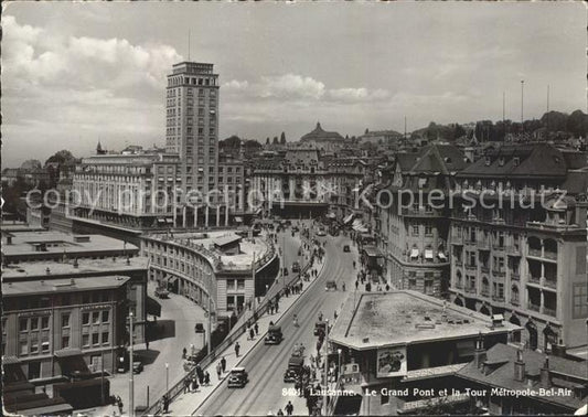 11644133 Lausanne VD Le Grand Pont et la Tour Metropole Bel Air