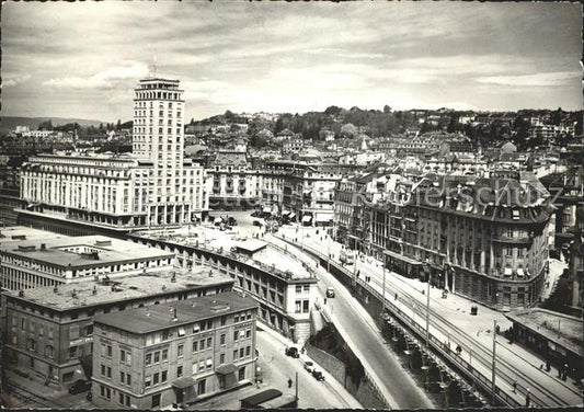 11644157 Lausanne VD Le Grand Pont et la Tour Bel Air