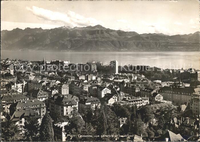 11644236 Lausanne VD Vue generale Lac Leman et les Alpes