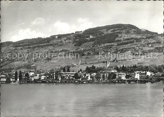 11644249 Vevey VD et Mont Pelerin vu du Lac Leman