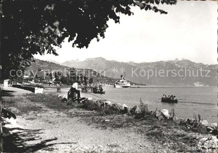 11644278 Lausanne VD Bord du Lac Leman et les Alpes Vapeur