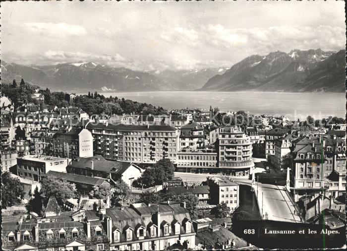 11644293 Lausanne VD Panorama Lac Leman et les Alpes