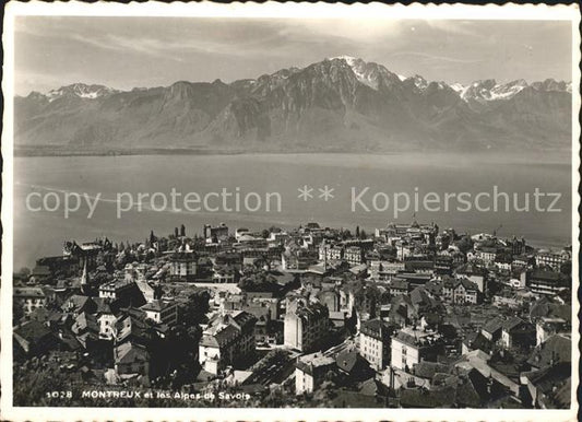 11644295 Montreux VD Panorama Lac Leman et les Alpes de Savois