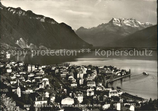 11644307 Montreux VD Vue generale Lac Leman et Dents du Midi