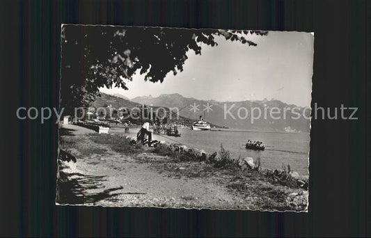 11644416 Lausanne VD Bord du Lac Leman et les Alpes Vapeur