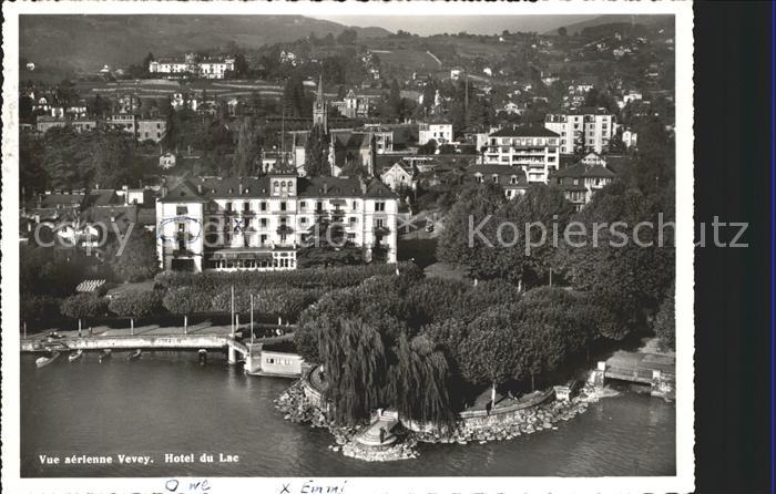 11644718 Vevey VD Hotel du Lac vue aerienne Lac Leman