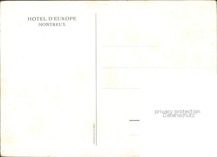 11644810 Montreux VD Hotel d Europe Kuenstlerkarte