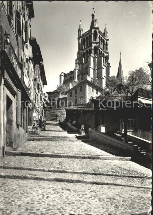 11646385 Lausanne VD Cathedrale et Cscalier du Marche