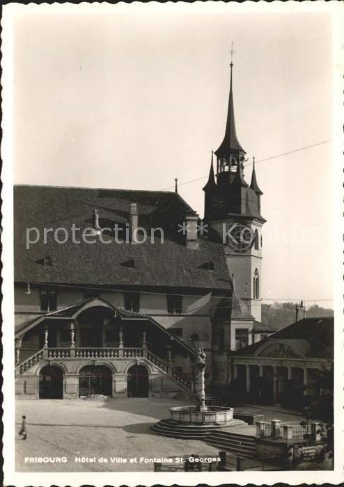 11646411 Fribourg FR Hotel de Ville et Fontaine St Georges