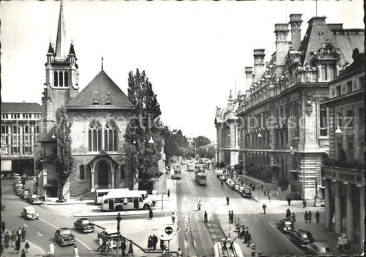 11646473 Lausanne VD Eglise St Francois et la poste