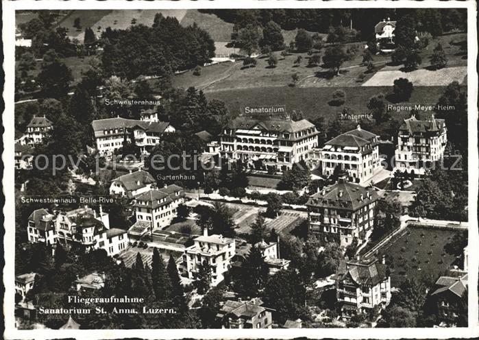 11648497 Luzern LU Fliegeraufnahme Sanatorium St. Anna