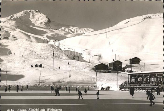 11649160 Arosa GR Eisfeld mit Weisshorn