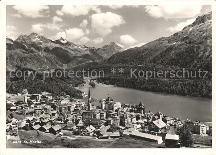 11640889 St Moritz GR Gesamtansicht Moritzersee Alpenpanorama