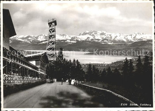 11640907 Zuerich Uetliberg Restaurant Aussichtsturm Zuerichsee Alpenpanorama