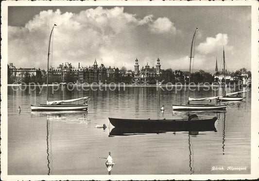 11640923 Zuerich Alpenquai Zuerichsee Segelboot