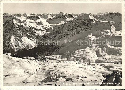 11641065 Arosa GR Panorama Blick vom Weisshorn auf Engadiner Berge Wintersportpl