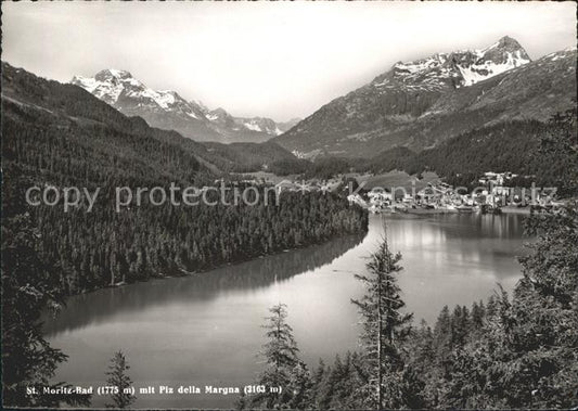 11641195 St Moritz GR Bad mit Piz della Margna Moritzersee