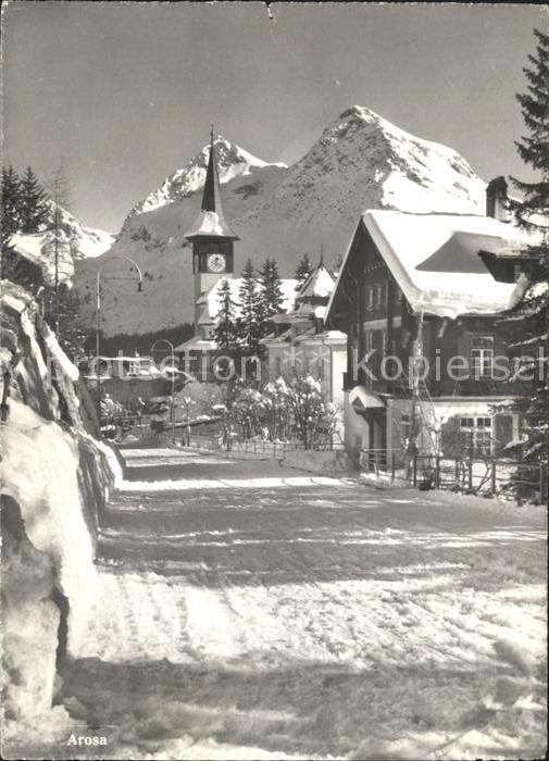 11641230 Arosa GR Ortspartie Kirche