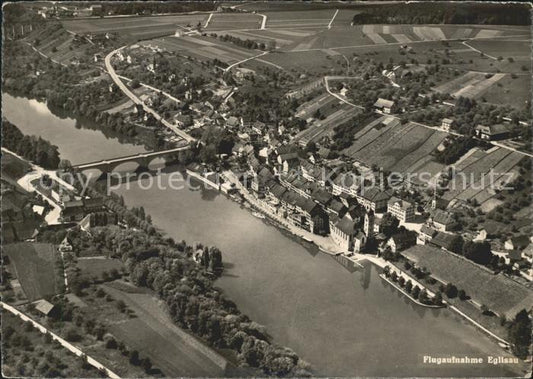 11641273 Eglisau Fliegeraufnahme Rheinbruecke