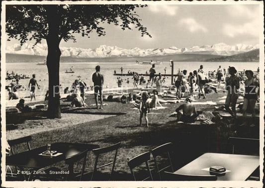 11641309 Zuerich Strandbad Zuerichsee Alpenpanorama