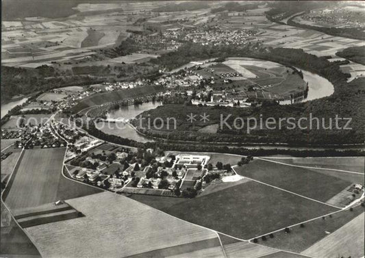 11641310 Rheinau ZH Fliegeraufnahme Rheinschleife Kraftwerk Kloster